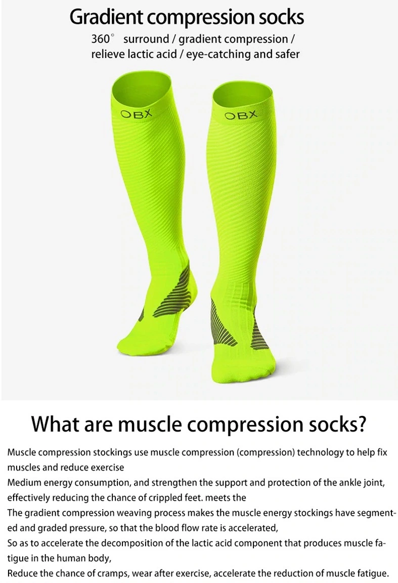 Sport Cycling Socks Elasticity Men Women Socks Breathable Quick-Drying Running Stockings Gradient Compression Socks