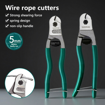 Green wire rope cutters