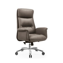 Beige Ergonomic King President Judge Leather Chair for Comfort