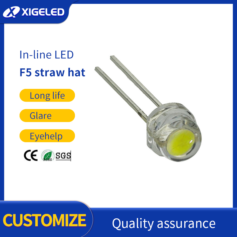 Sombrero de paja F5 de alta potencia en línea Lámpara LED