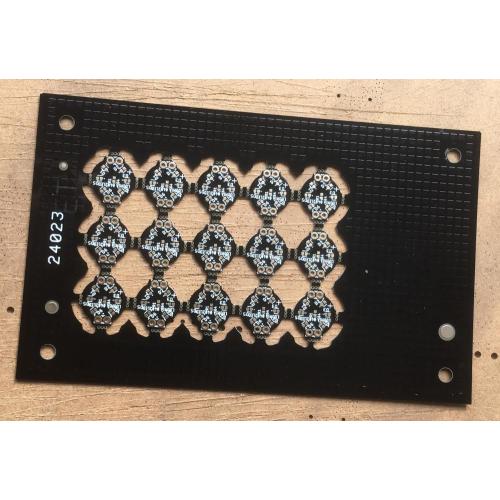 2 layer 0.4mm PCB with black solder