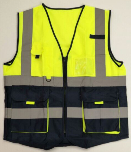 High visibility warning vest reflective tape