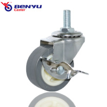 Threaded Stem Caster Wheel with Brake