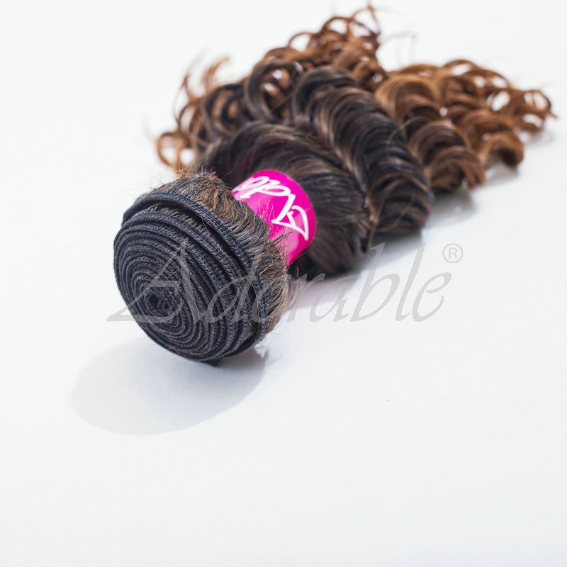 wholesale ombre color 1b30 synthetic deep wave crochet twist braids hair weave,alibaba non-remy two tone colored Jerry curl hair