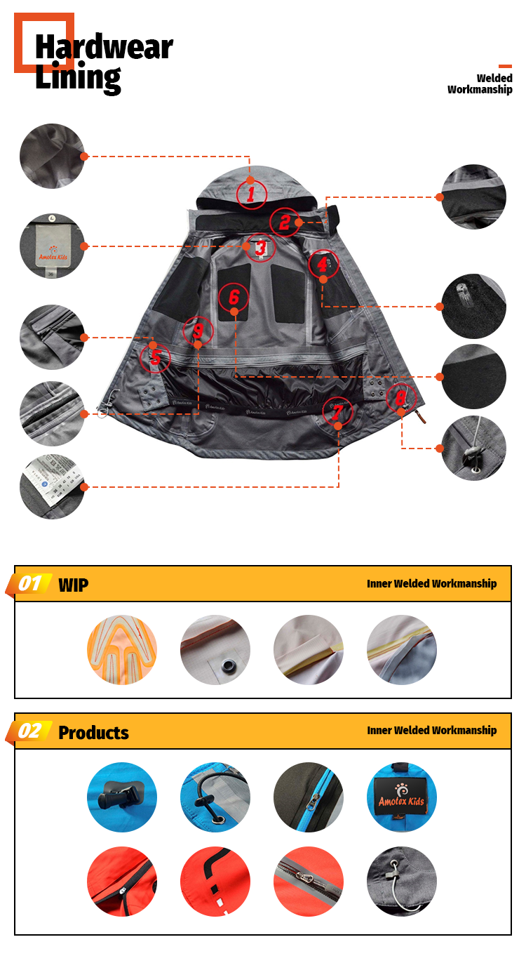 Amotex Groothandel Custom Winter Lichtgewicht Kind Eend Ganzendons Gevuld Puffer Bont Jas