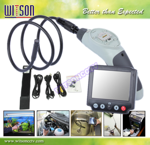 Witson Endoscope Pipe Inspection Camera 3.5'' Monitor Detachable Waterproof Camera