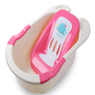 Bañera de plástico de seguridad para bebés con cama de baño