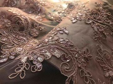 3 in 1 cord tulle lace embroidery