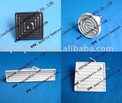 Ceramic infrared heater panel and ceramic heating elements12