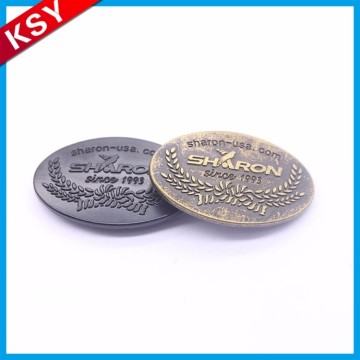 Fashionable Volume Produce Sewing Labels Metal Clothing Patch China Factory