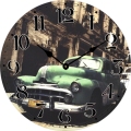 Voiture Classique Verre Murale Horloge