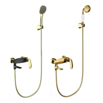 Wall Mounted 4 functions Head Handle Bathroom Faucet Brass Bath Shower Faucet