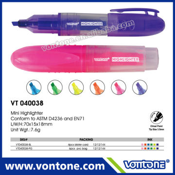 2015 transparent multi colored highlighter pen,digital highlighter pen