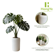 Nordic style vertical striped flower pot