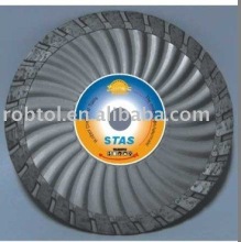 Waved turbo small diamond Saw blade for chipping-free cutting granite----STAS