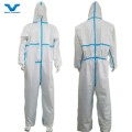 Disposable coveralls with tape seamed