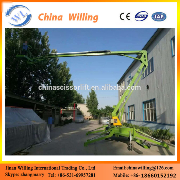 Telescopic hydraulic boom lift, Crank arm lift platform