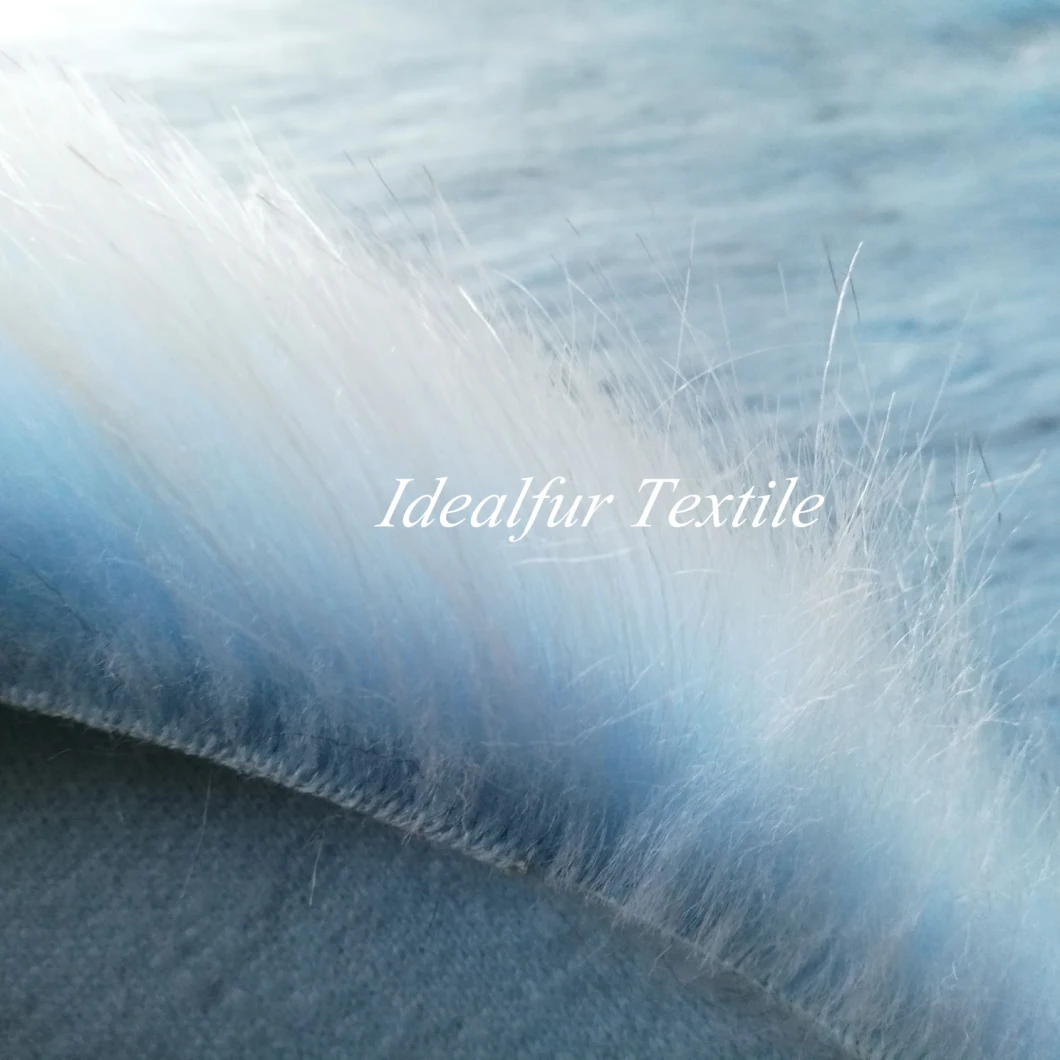 Bright Blue Heat-Insulation Long Pile Faux Fur