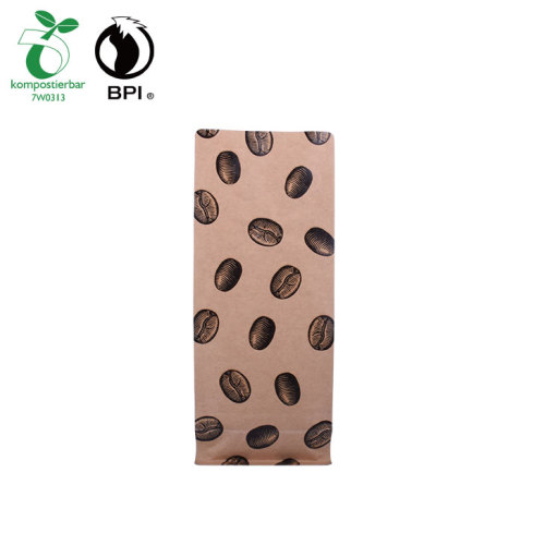 Saco de café de papel kraft reutilizável compostável Fabricante de saco personalizado onde comprar bio sacos