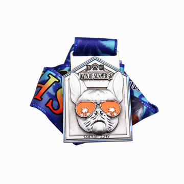 Custom cool dog summer pet race medal