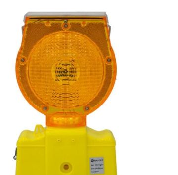 Solar LED Traffic Warning Flashlight