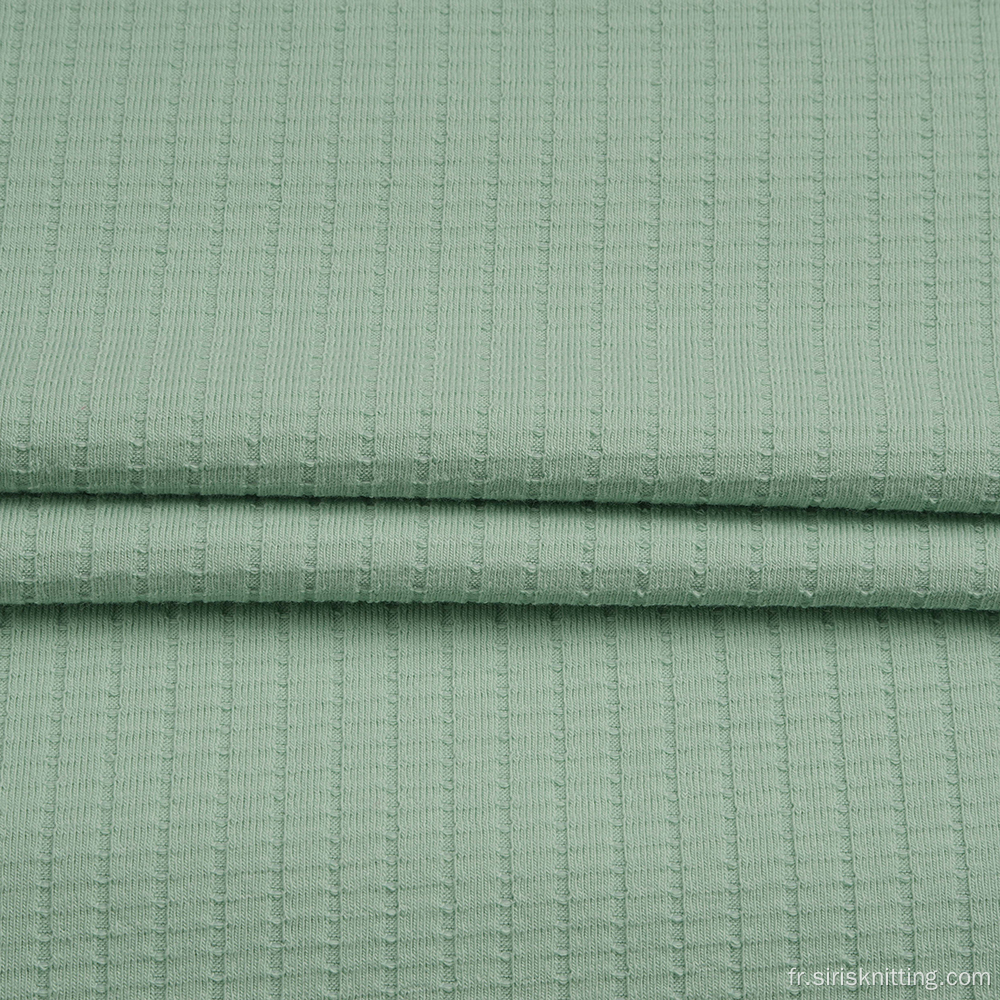 Coton Polyester Spandex Tissu Jacquard Côtes