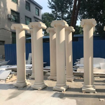 Antique limestone natural stone column