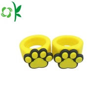 3D Cartoon Silicone Rings Embossed Ring for Kids