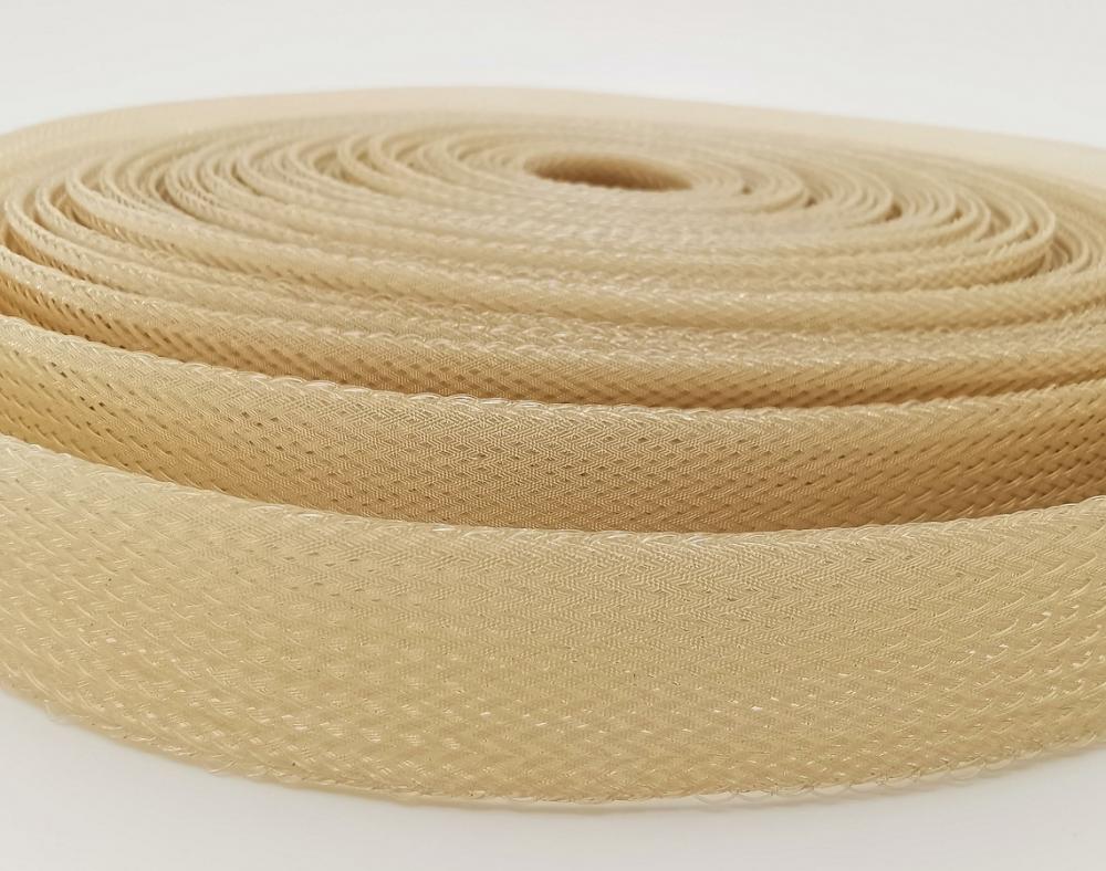 High Temperature Resistant Golden Color PEEK Expandable Braided Sleeving