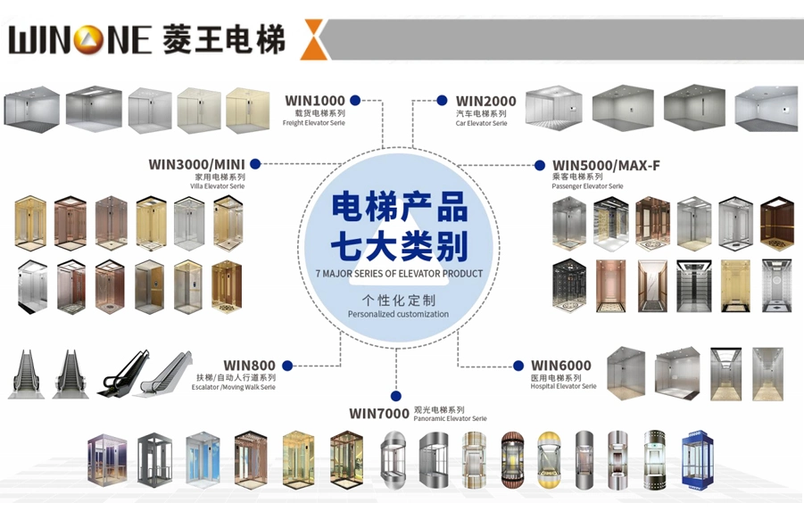 Midea Winone 1000kg 13 Persons Personalization Design Passenger Elevator for Construction Building