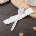 Disposable plastic cutlery set free collocation with fork knife spoon napkin