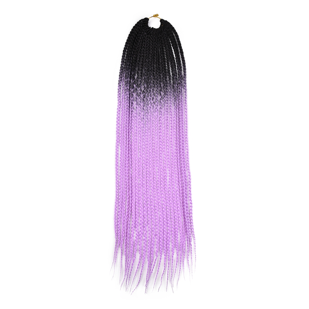 Wholesale High Temperature Fiber Ombre Color 3D Cubic Split Twist 100% Synthetic Crochet Hair Box Braids