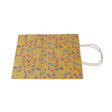 Custom Print Logo Shopping Packaging Kraft Paper Bag