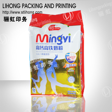 Plastic Packaging Fin Seal Bag For Milk Powder