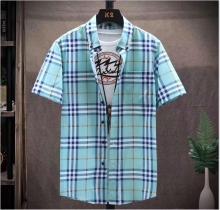 Mens cotton yd check short sleeves shirt
