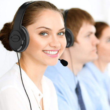 call center USB plug pc headset with microphone