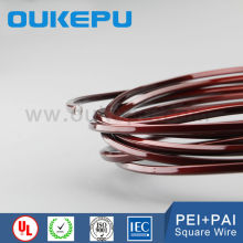 no crack bending transformer square wire,square magnet wire,AIW square section Cu wire
