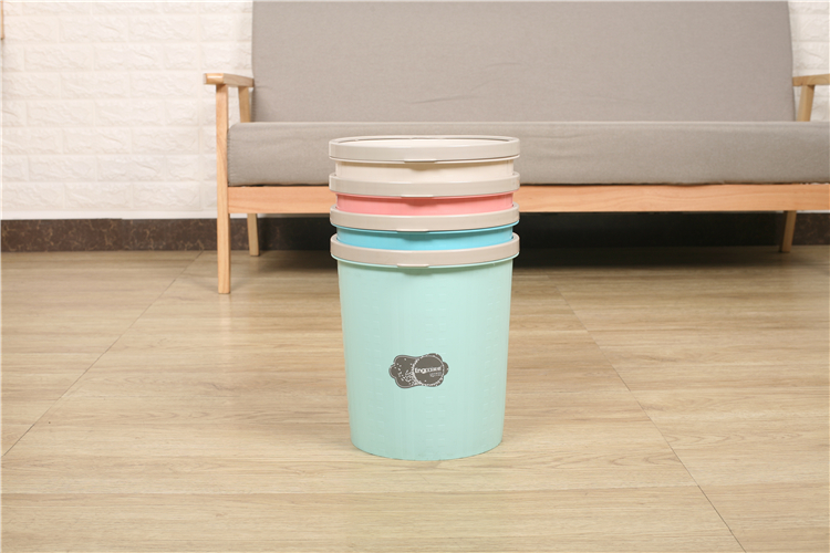 Multicolor Practical Design Waste Bins For Daily Use Of Trash Can With Pressure Rings