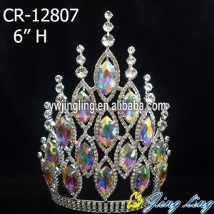 Jingling Crown AB Rhinestone Tiaras And Crowns Wedding