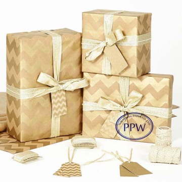 Hot sell sheets wrapping paper Shining golden golden kraft paper