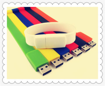 Silicone Usb Flash Drive Bracelet , Diy Print Usb Bracelet