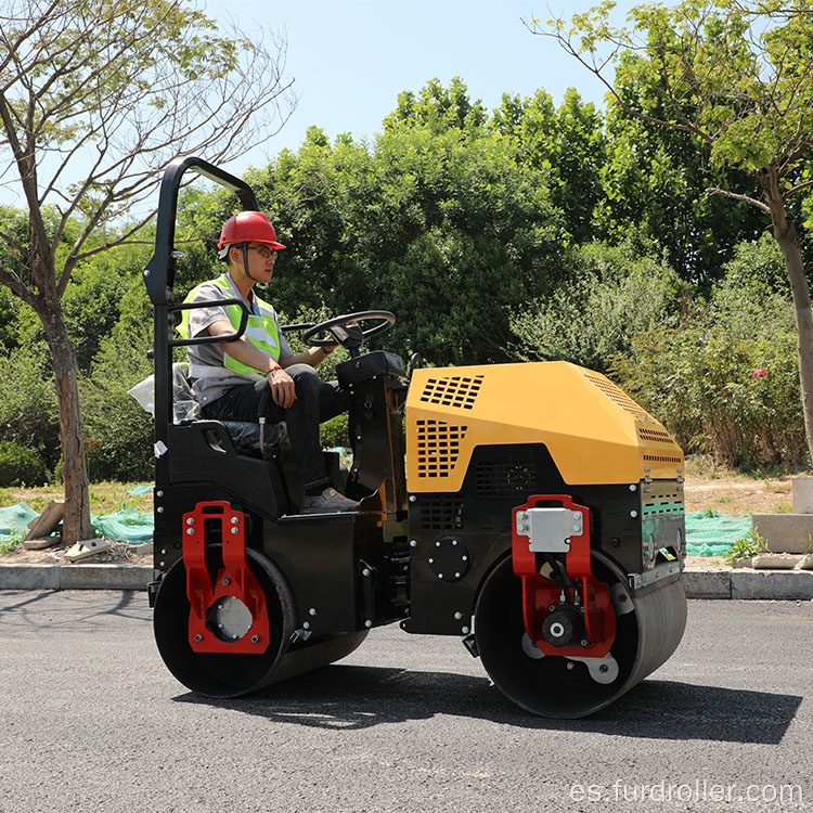 Pequeño mini roller de carretera de doble batería vibratoria hidráulica