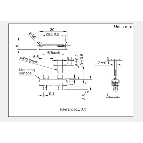 Rs151 series Sliding potentiometer