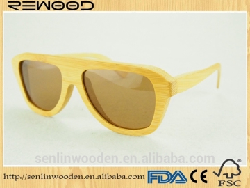 Handmade black bamboo wooden sunglasses with wooden cases custom