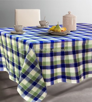 polyester / cotton yarn dyed grid table cloth fabric