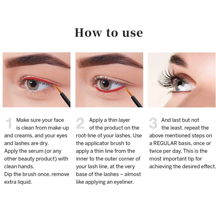 Custom Vegan Makeup OEM Eye Lash Eyelash Growth Serum