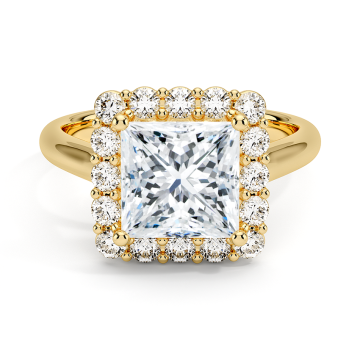 3ct D VVS2 Princess Cut Engagement Ring