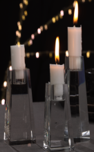 Promotion New Design Romantic Clear Crystal Candle holder
