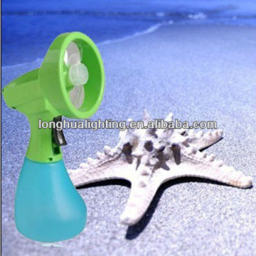 Water bottle spray fan