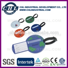 Globe shape travel plastic luggage tag manufacturer